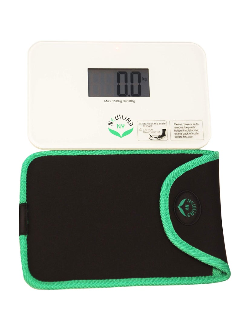 NewlineNY Stepon Super Mini Smallest Travel Bathroom Scale with Protection Sleeve SBB0638SMWHWhiteS001MG